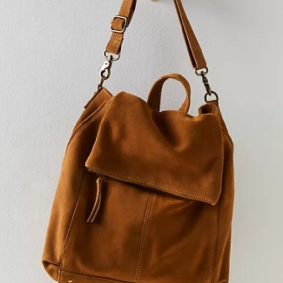 Free People Tiger-eye Large Backpack Suede Leather NWT🆕💥📦⌚🏃🏻💨⚡🚚 - Picture 10 of 15